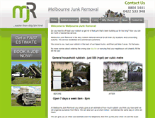 Tablet Screenshot of melbournejunkremoval.com.au